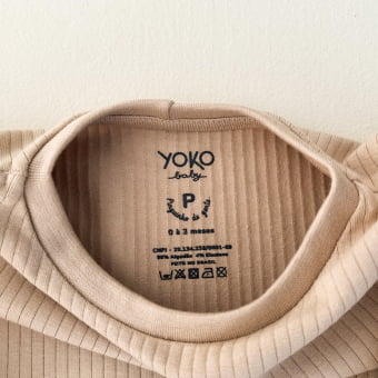 Conjunto Bebê Pijama Manga Longa Canelado – Latte