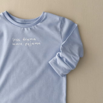 Conjunto Bebê Pijama Manga Longa Cotton Leve – Azul Calmaria