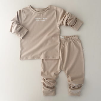 Conjunto Bebê Pijama Manga Longa Cotton Leve – Latte