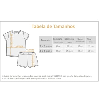 Conjunto Kids Pijama Manga Curta - Off White e Sol Amarelo