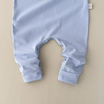 Macacão Bebê Pijama Manga Longa Cotton Leve – Azul Calmaria