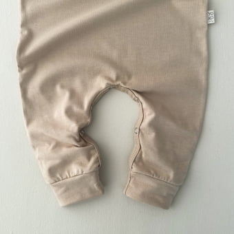Macacão Bebê Pijama Manga Longa Cotton Leve – Latte