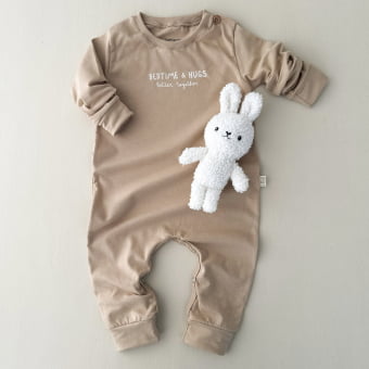 Macacão Bebê Pijama Manga Longa Cotton Leve – Latte