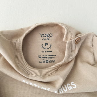 Macacão Bebê Pijama Manga Longa Cotton Leve – Latte
