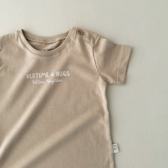 Macaquinho Bebê Pijama Manga Curta Cotton Leve – Latte