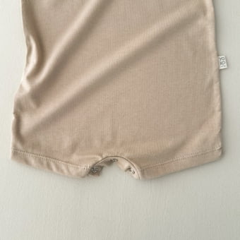 Macaquinho Bebê Pijama Manga Curta Cotton Leve – Latte