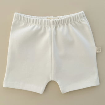 Short Bebê Slim Unissex - Off White