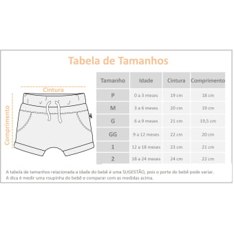 Short Saruel Bebe Moletinho Texturizado - Off White