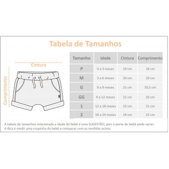 Short Saruel Bebe Moletom - Caramelo