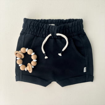 Short Saruel Bebe Moletom - Preto