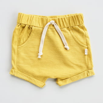 Short Saruel Bebe Unissex  Flamê Leve - Mostarda