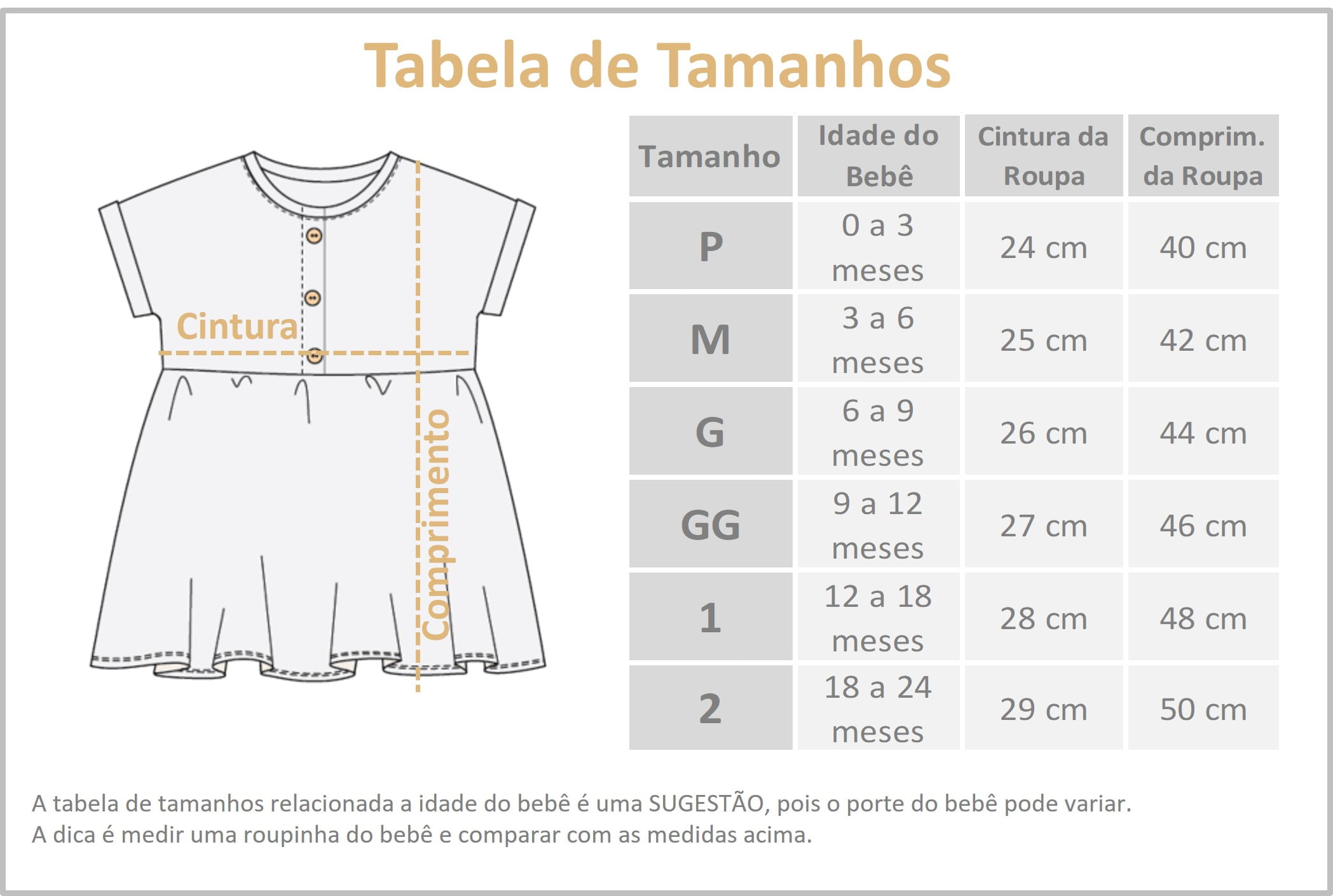 vestido bebe menina minimalista